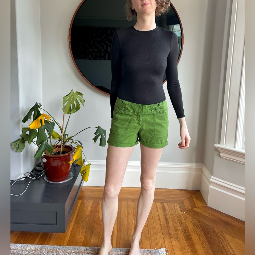 Stretch cotton utility shorts